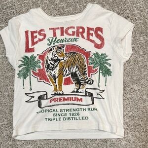 Urban Outfitters White Graphic Crop Top